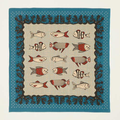 One Ear Brand 'Sakana' Bandana - White Mosaic