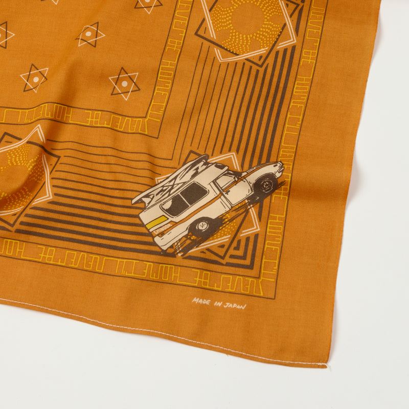 One Ear Brand 'Home I'll Never Be (Camping Car)' Bandana - Orange