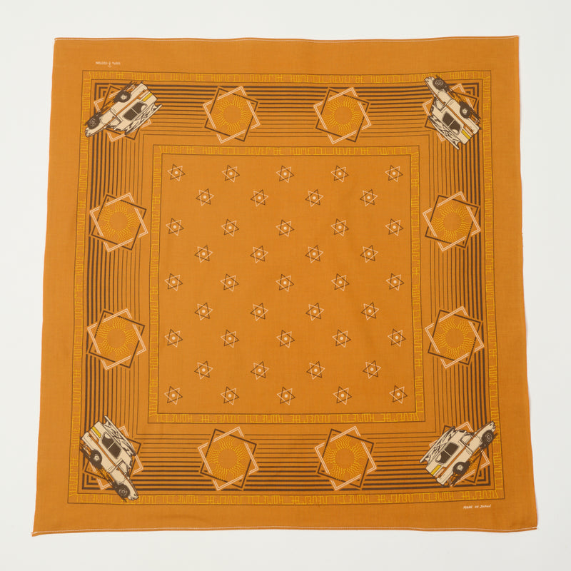 One Ear Brand 'Home I'll Never Be (Camping Car)' Bandana - Orange