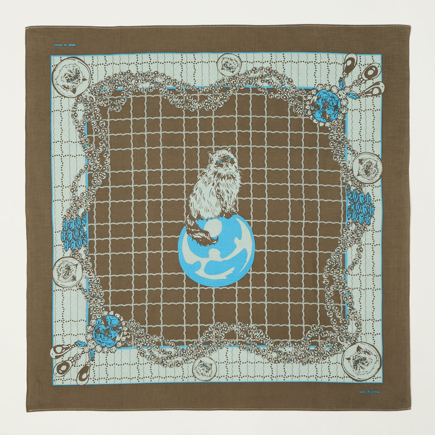 One Ear Brand 'Ore-Ossan' Bandana - Pearl Grey