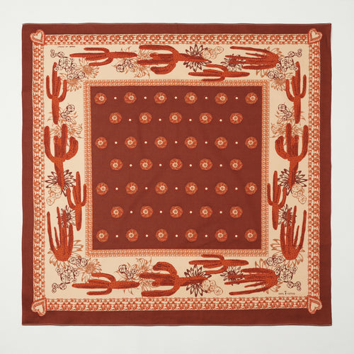 One Ear Brand 'Hikuri' (Cactus) Bandana - Gingerbread