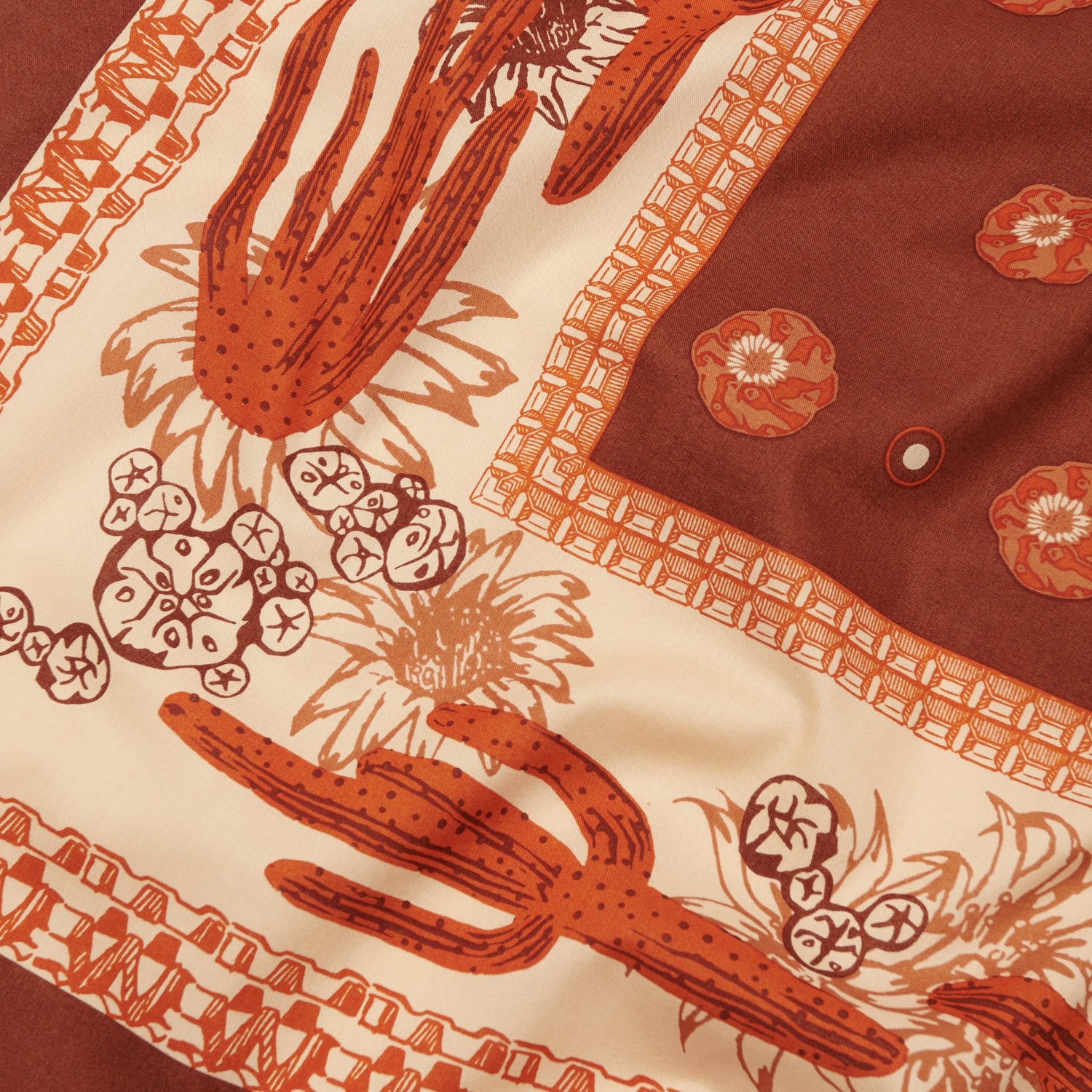 One Ear Brand 'Hikuri' (Cactus) Bandana - Gingerbread