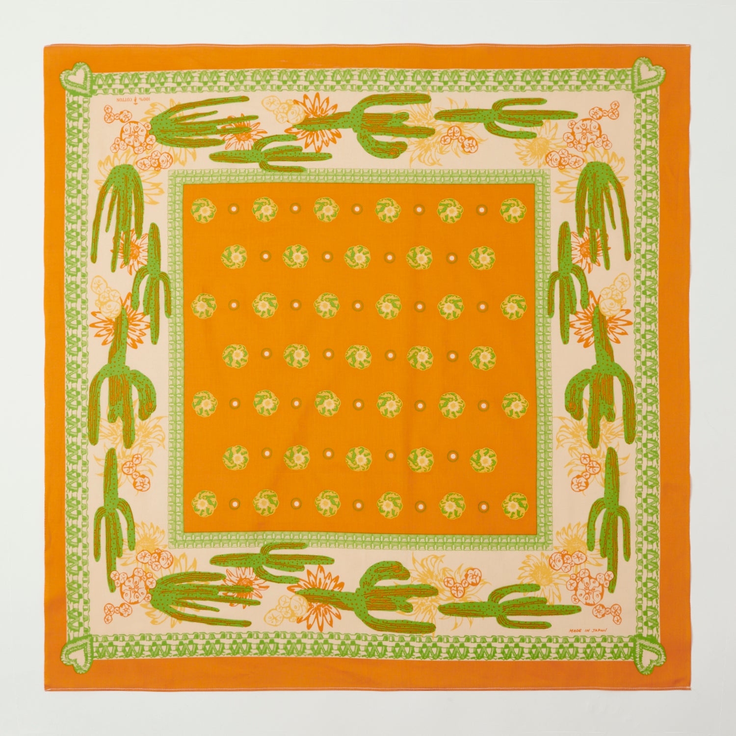 One Ear Brand 'Hikuri (Cactus)' Bandana - Poppy
