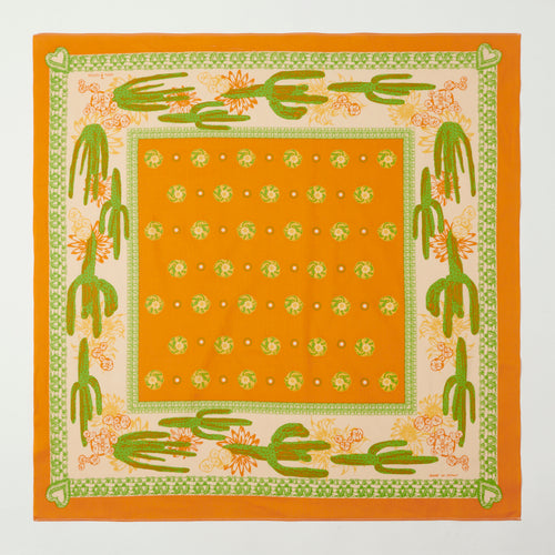 One Ear Brand 'Hikuri (Cactus)' Bandana - Poppy