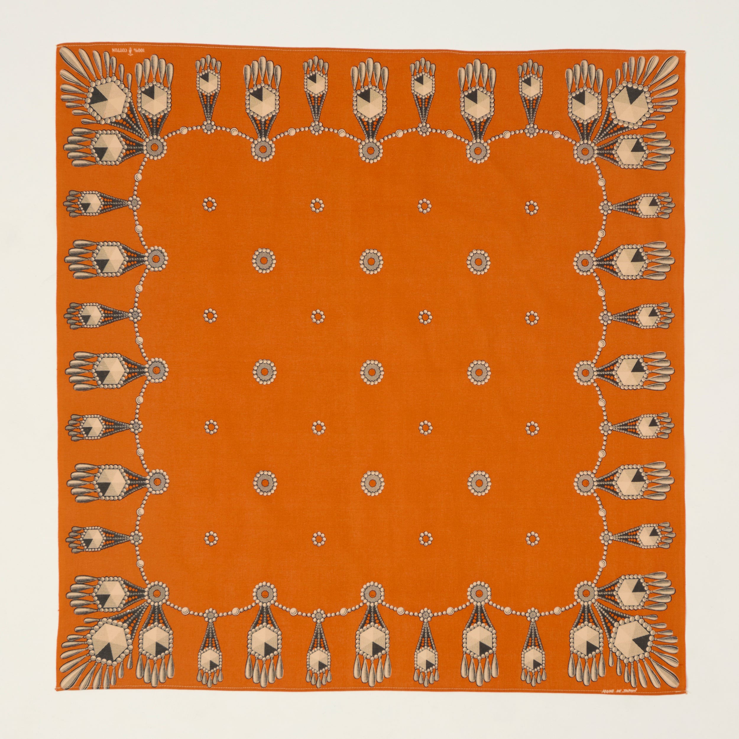 One Ear Brand 'Filigree' (Ornamental) Bandana - Orange