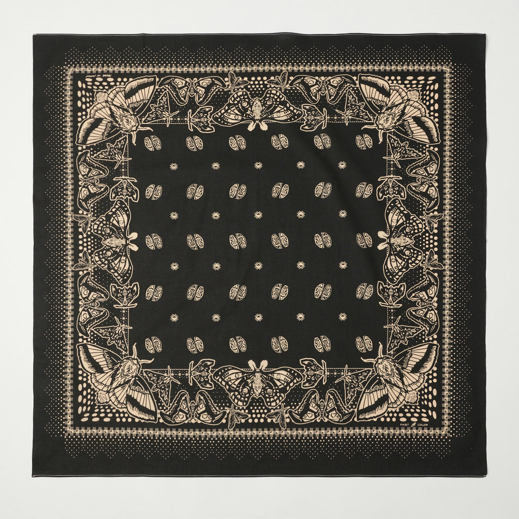 One Ear Brand 'Nighthings' (Moth) Bandana - Olive Black | SON OF A