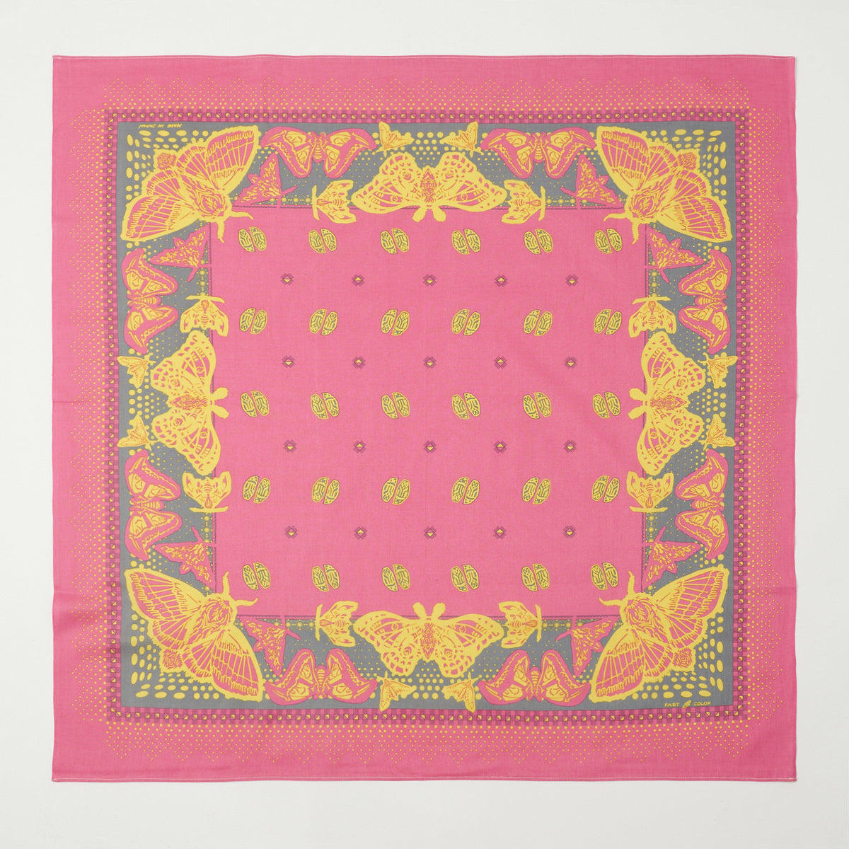One Ear Brand 'Nighthings' (Moth) Bandana - Rosy Maple