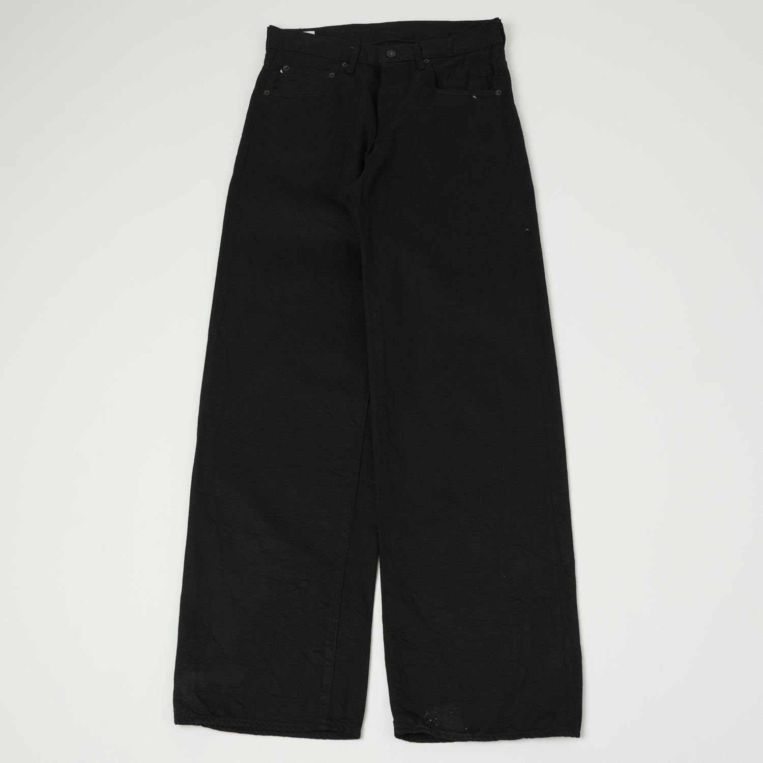 ONI Denim 242-13BK 13oz Extra Wide Straight Jean - Black One Wash