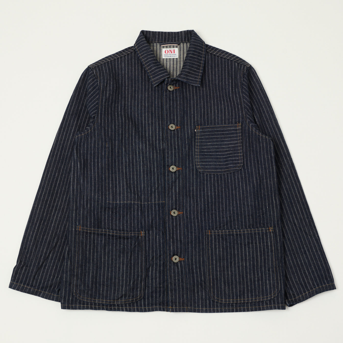 ONI Denim 03501-HJS 12oz Drop Needle Coverall Jacket - One Wash