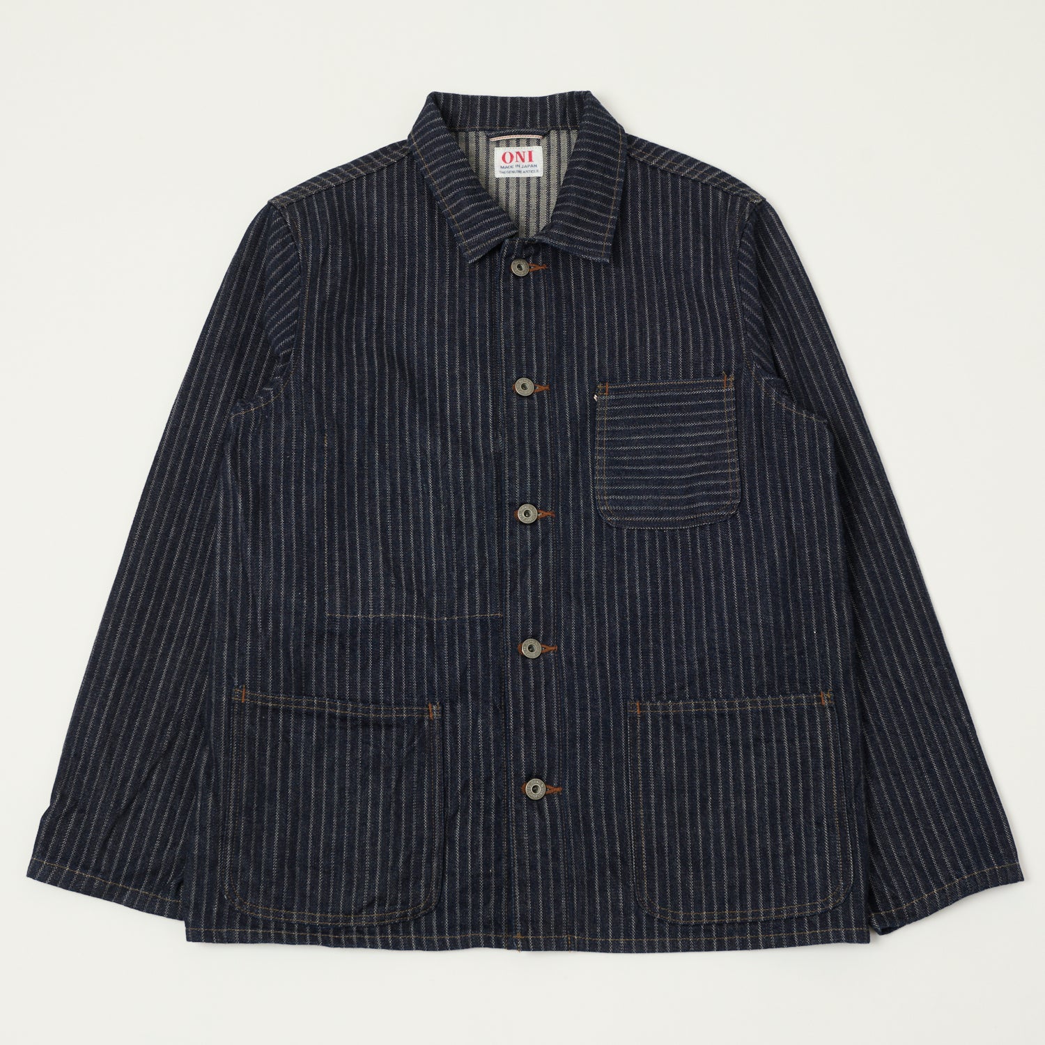 ONI Denim 03501-HJS 12oz Drop Needle Coverall Jacket - One Wash