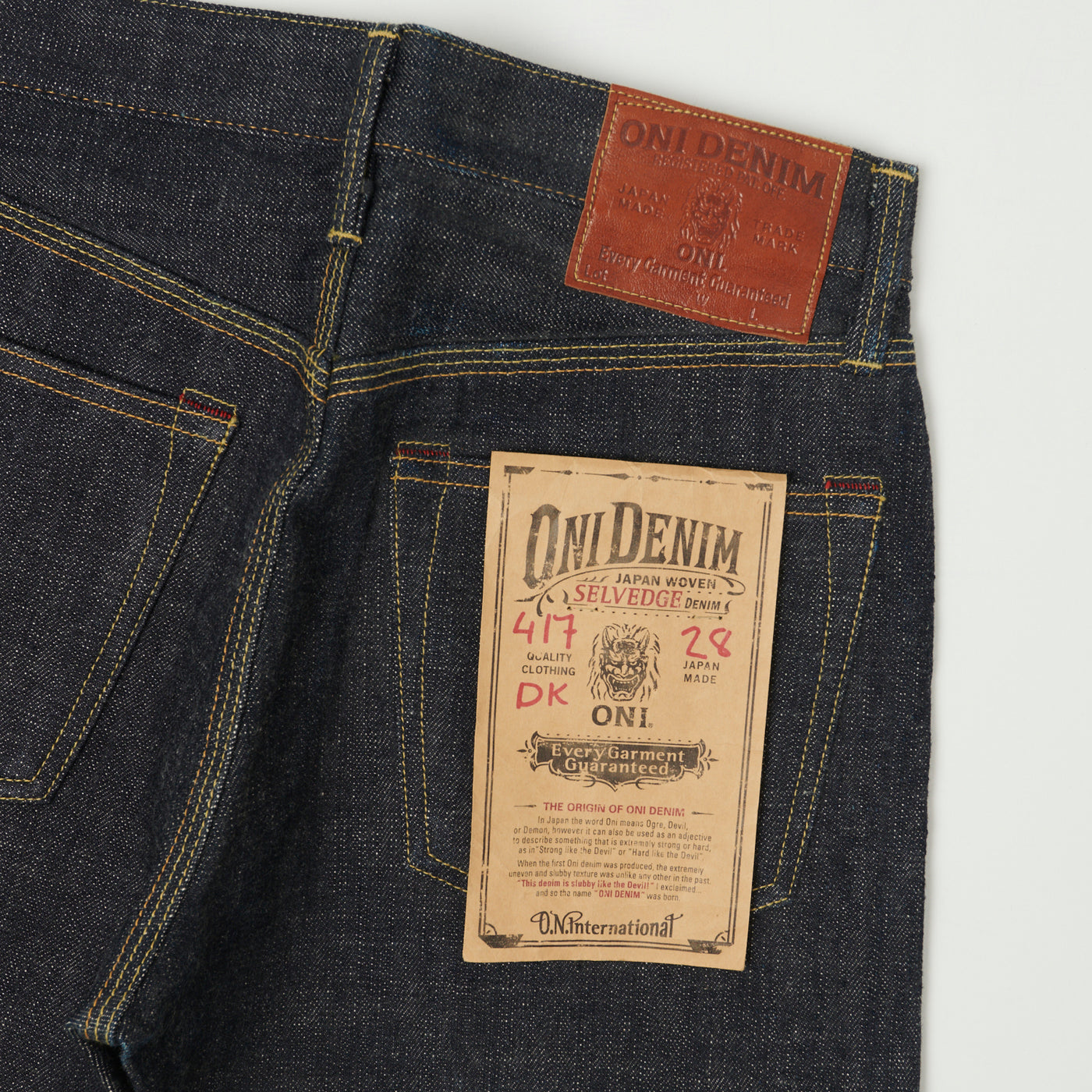 ONI Denim 417DK 14oz Slim Straight Jean - Raw