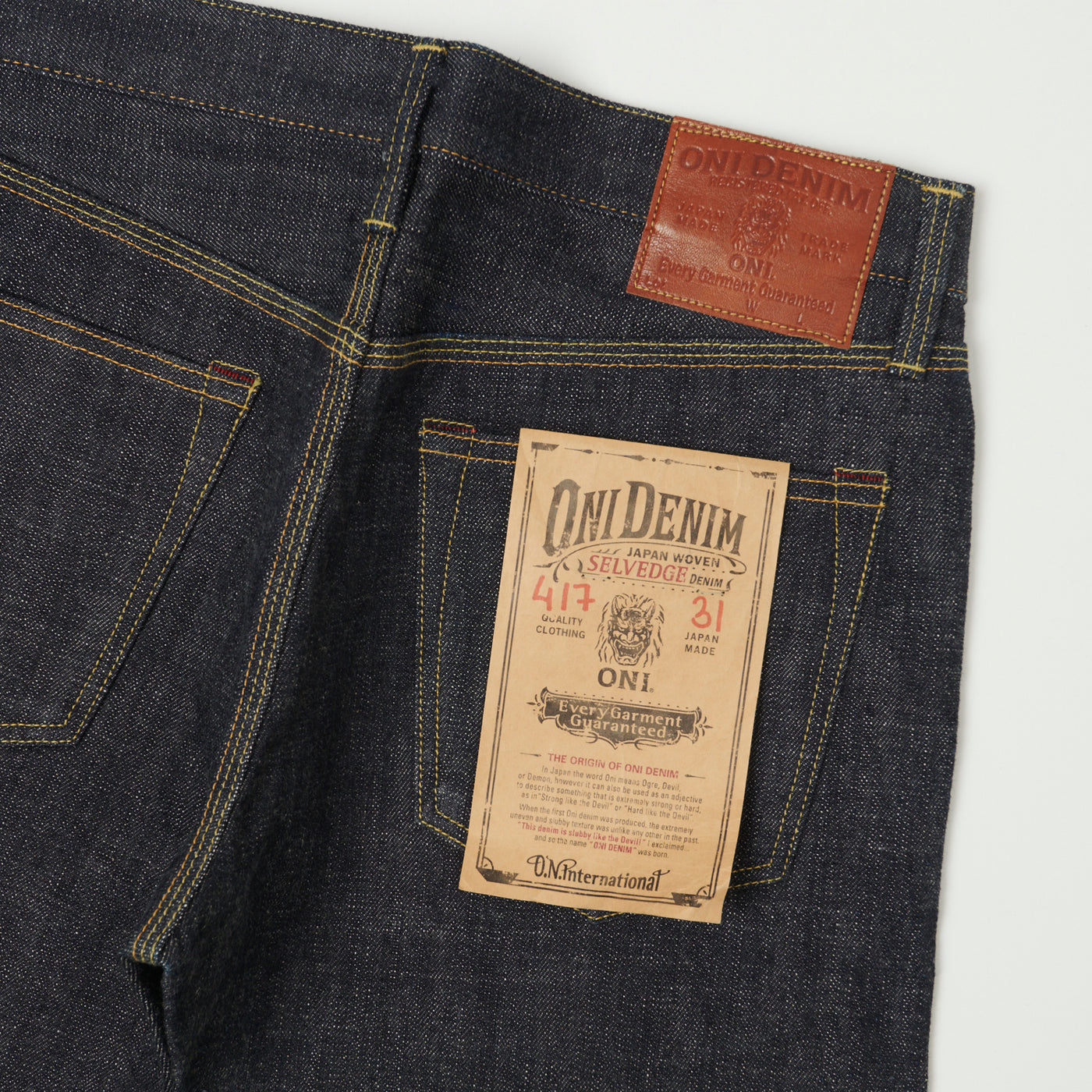 ONI Denim 417 14oz Slim Straight Jean - Raw