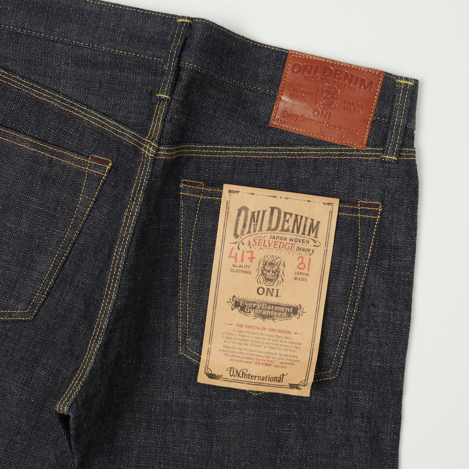 ONI Denim 417 14oz Slim Straight Jean - Raw