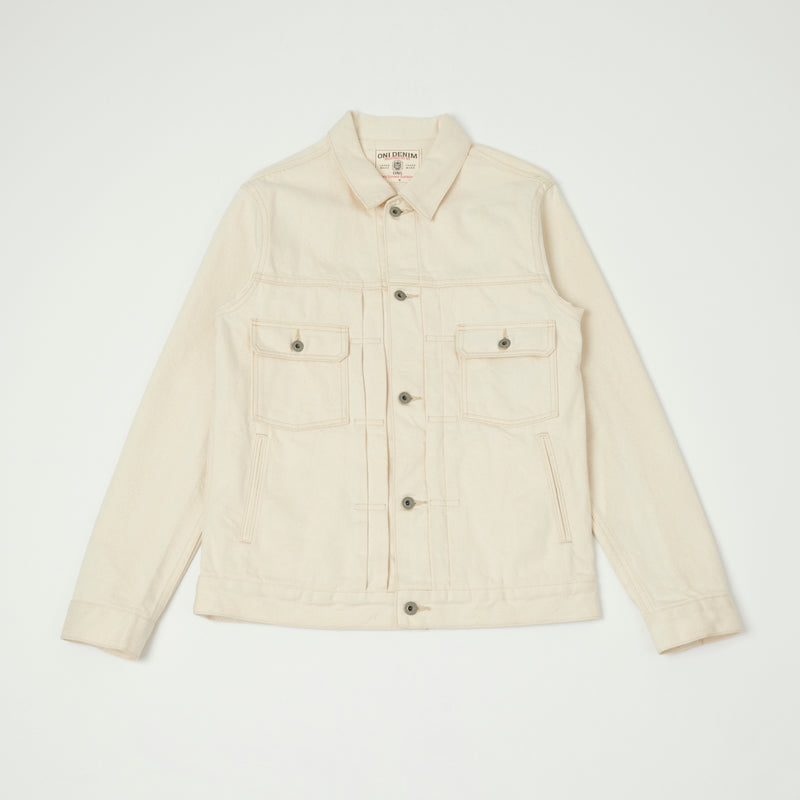 ONI 02516P-OGW 'Organic Cotton White' 14oz Type II Denim Jacket - Off White