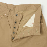 ONI 022-SCKB 9.5oz Selvedge Chambray Wide Straight Chino - Khaki Beige