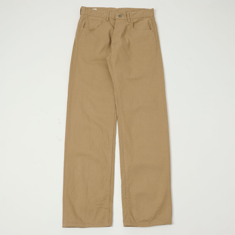 ONI 022-SCKB 9.5oz Selvedge Chambray Wide Straight Chino - Khaki Beige