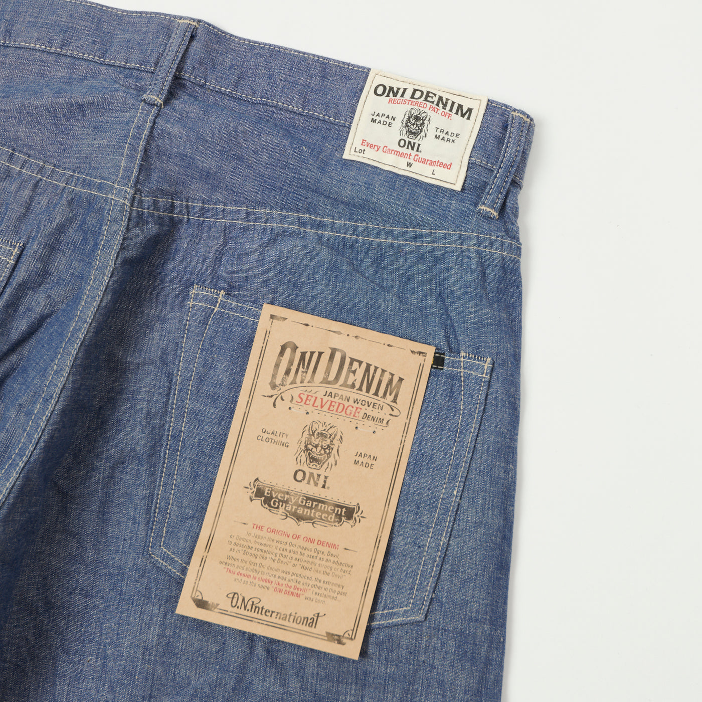 ONI Denim 022-SVCH 8.5oz Selvedge Chambray Wide Straight Jean - One Wash
