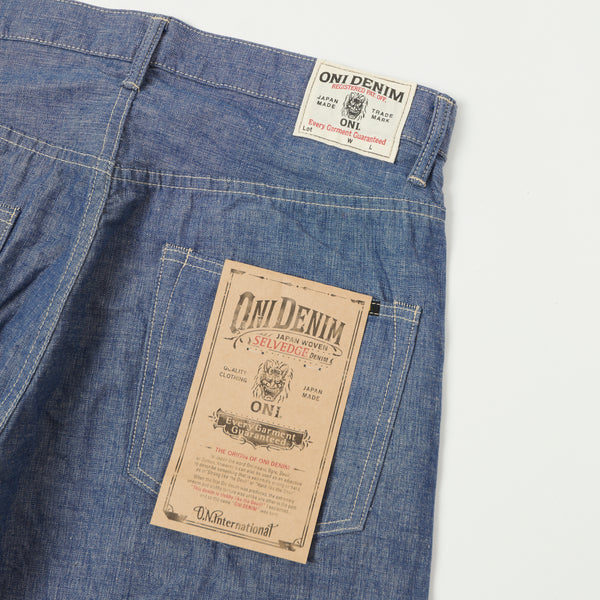 ONI 022-SVCH 8.5oz Selvedge Chambray Wide Straight Jean - One Wash