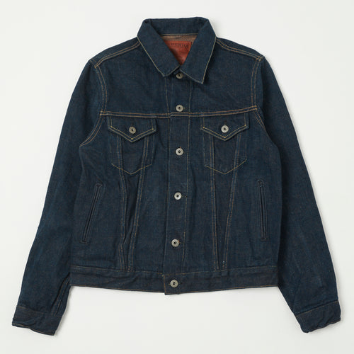 ONI Denim 02527P-KAKBR 'Secret Denim Kikishibu Brown' Type III Pocket Denim Jacket - Rinsed