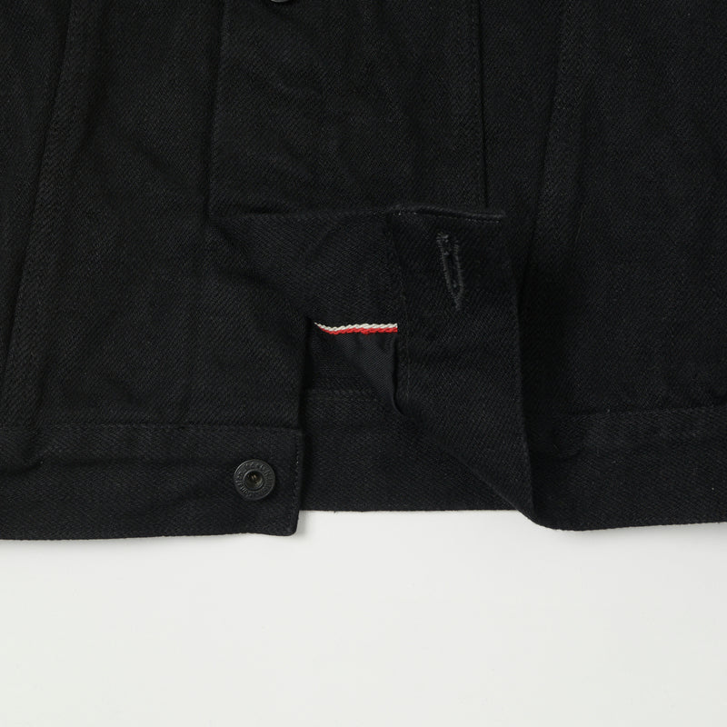 ONI 02527P-ZR-BK Secret Denim Type III Denim Jacket - Black One Wash