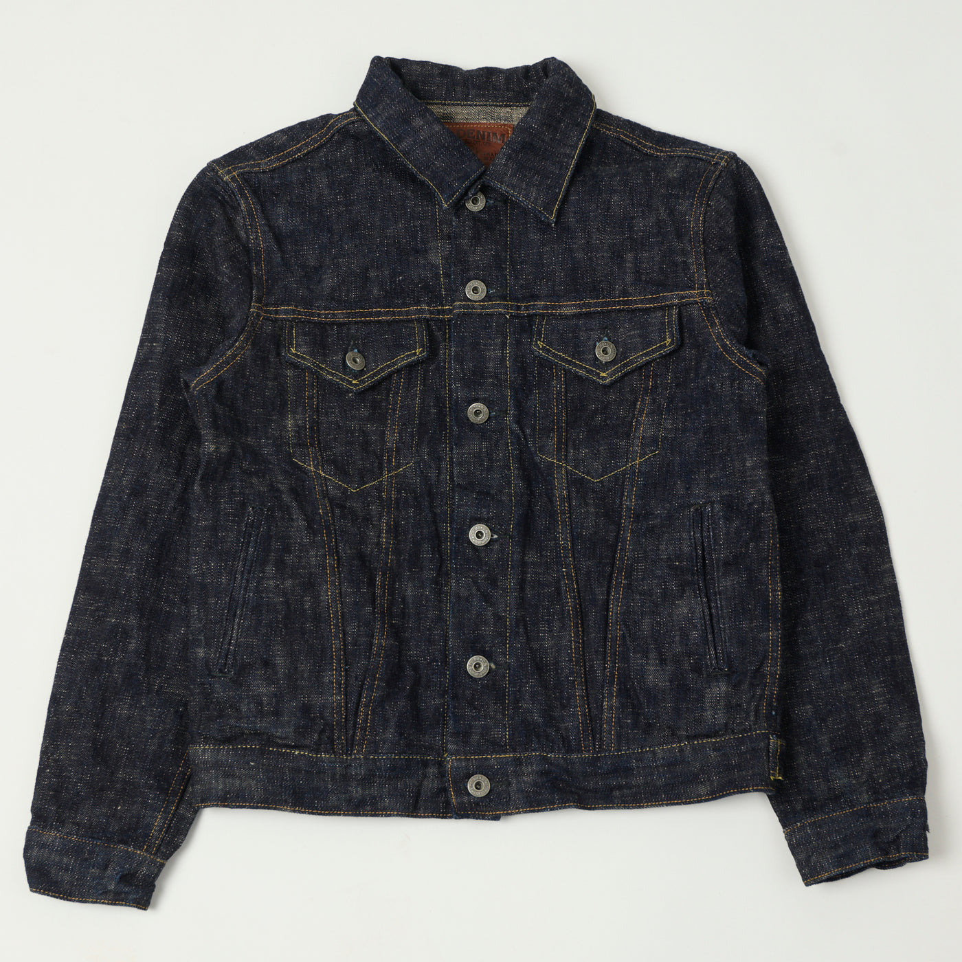ONI Denim 02527P-Kasuri 17oz Type III Denim Jacket - One Wash