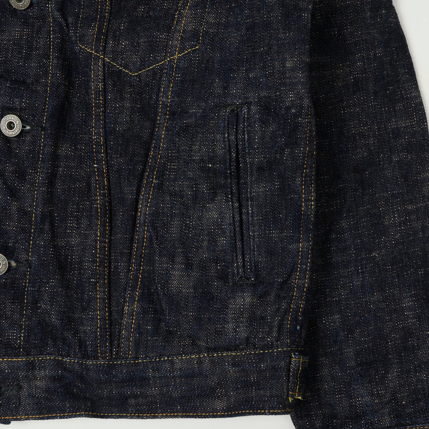 ONI Denim 02527P-Kasuri 17oz Type III Denim Jacket - One Wash