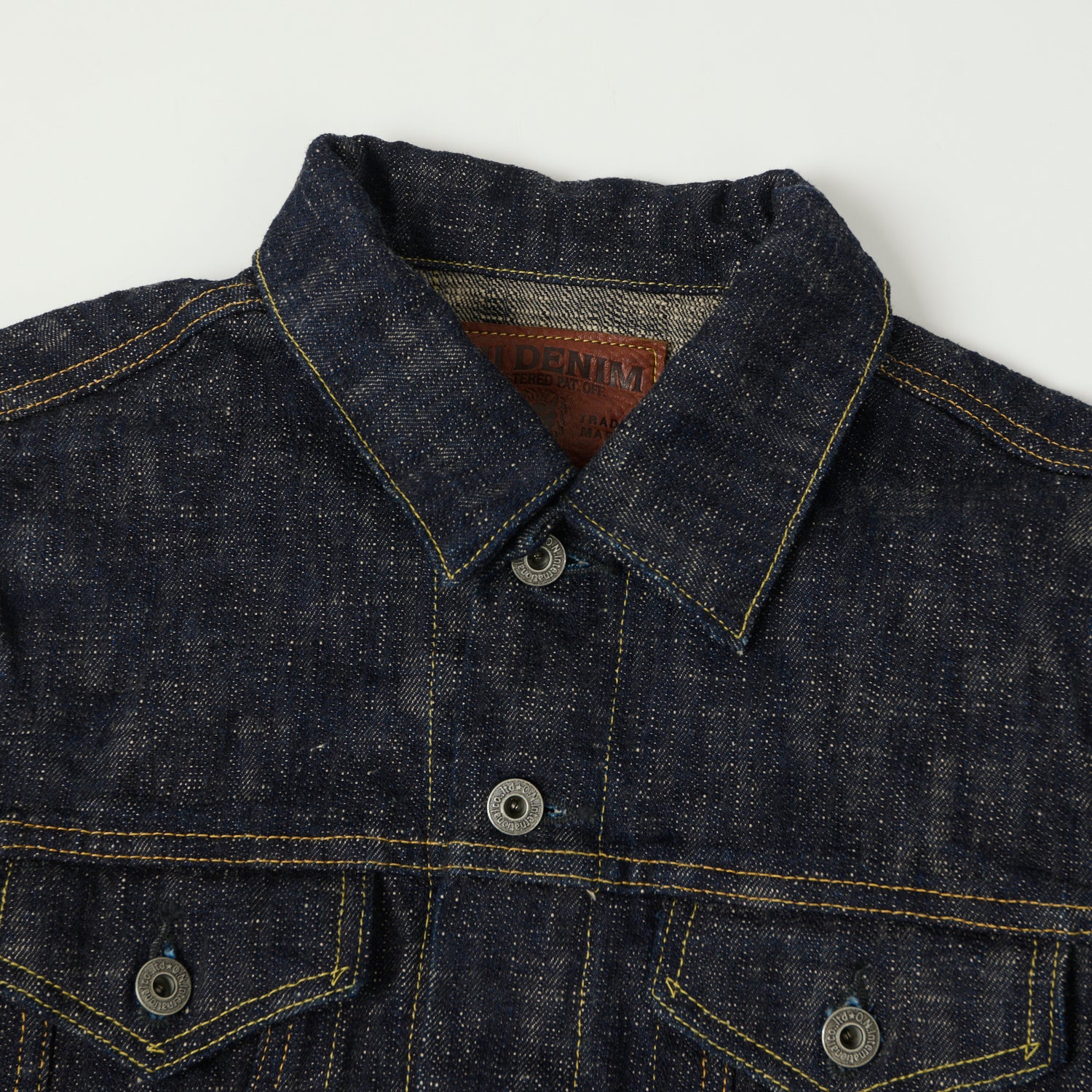 ONI Denim 02527P-Kasuri 17oz Type III Denim Jacket - One Wash