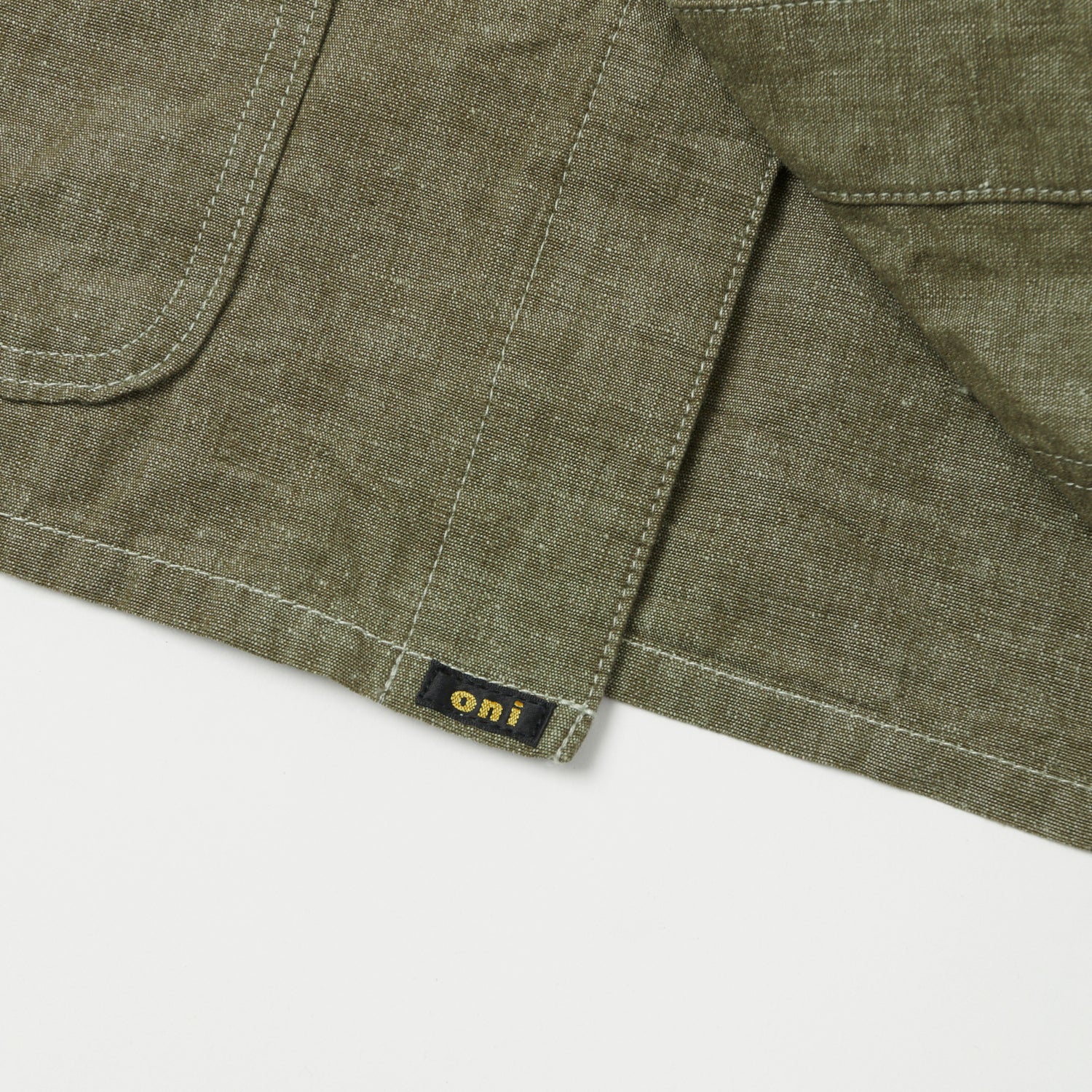 ONI Denim 03101-HCKOL 8.3oz Heavy Chambray Coverall Jacket - Khaki Olive One Wash