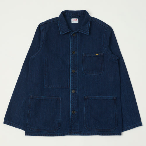 ONI Denim 03501 Indigo Dobby Twill Coverall Jacket - Indigo