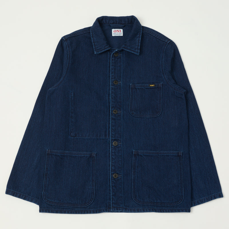 ONI 03501 Indigo Dobby Twill Coverall Jacket - Indigo