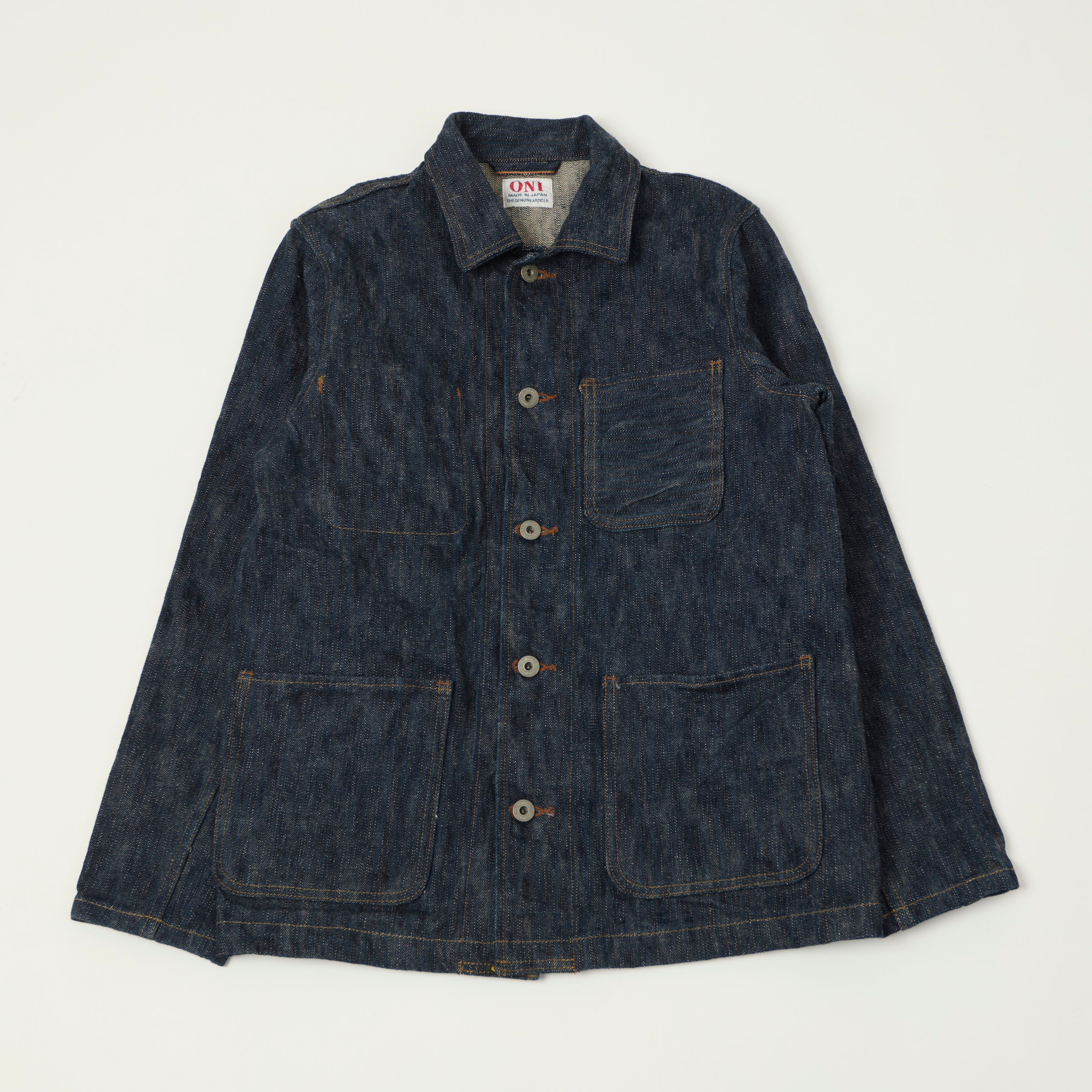 ONI Denim 03502-Kase 16oz Natural Indigo Coverall Jacket - One wash