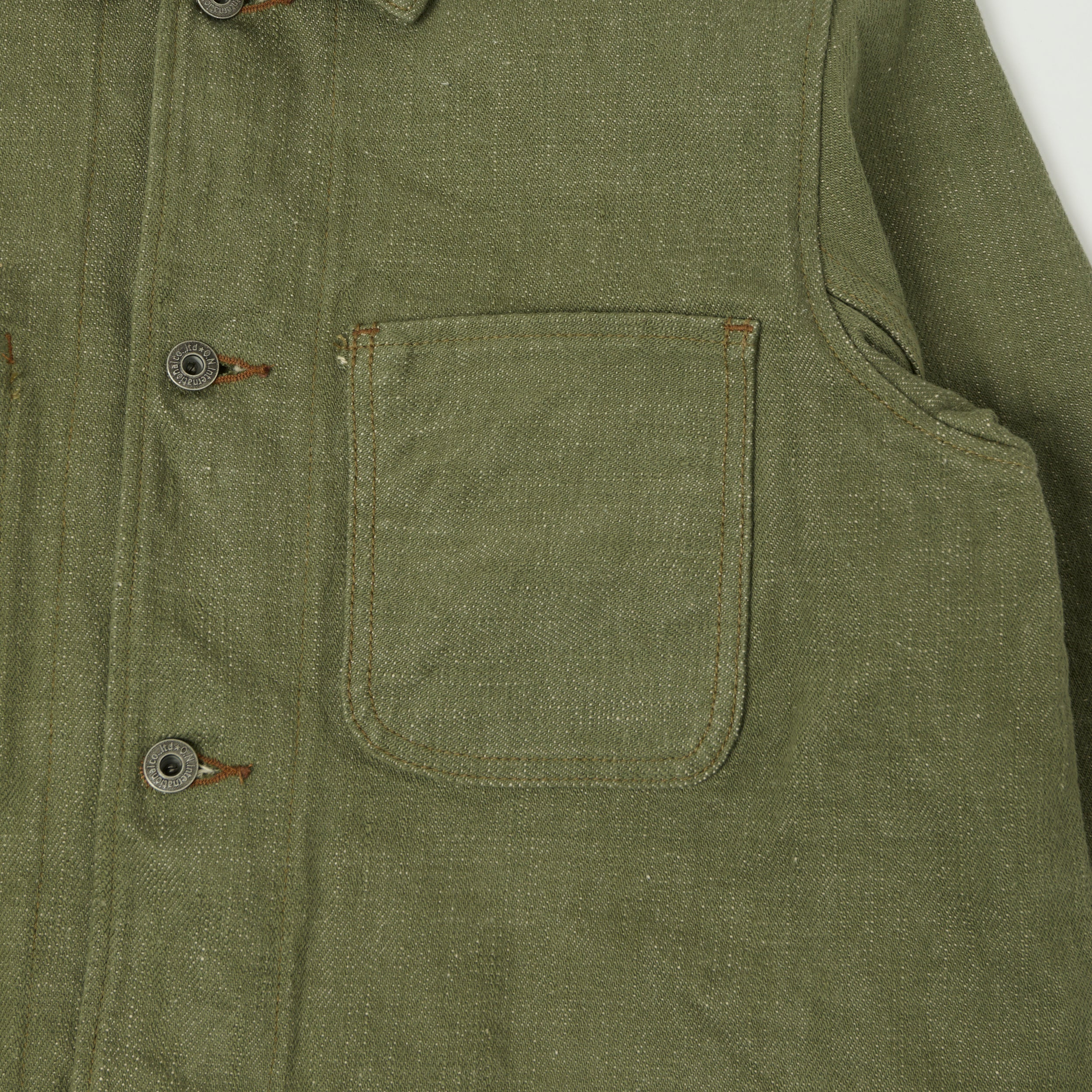ONI Denim 03502-OLD18 18oz Coverall Jacket - Olive