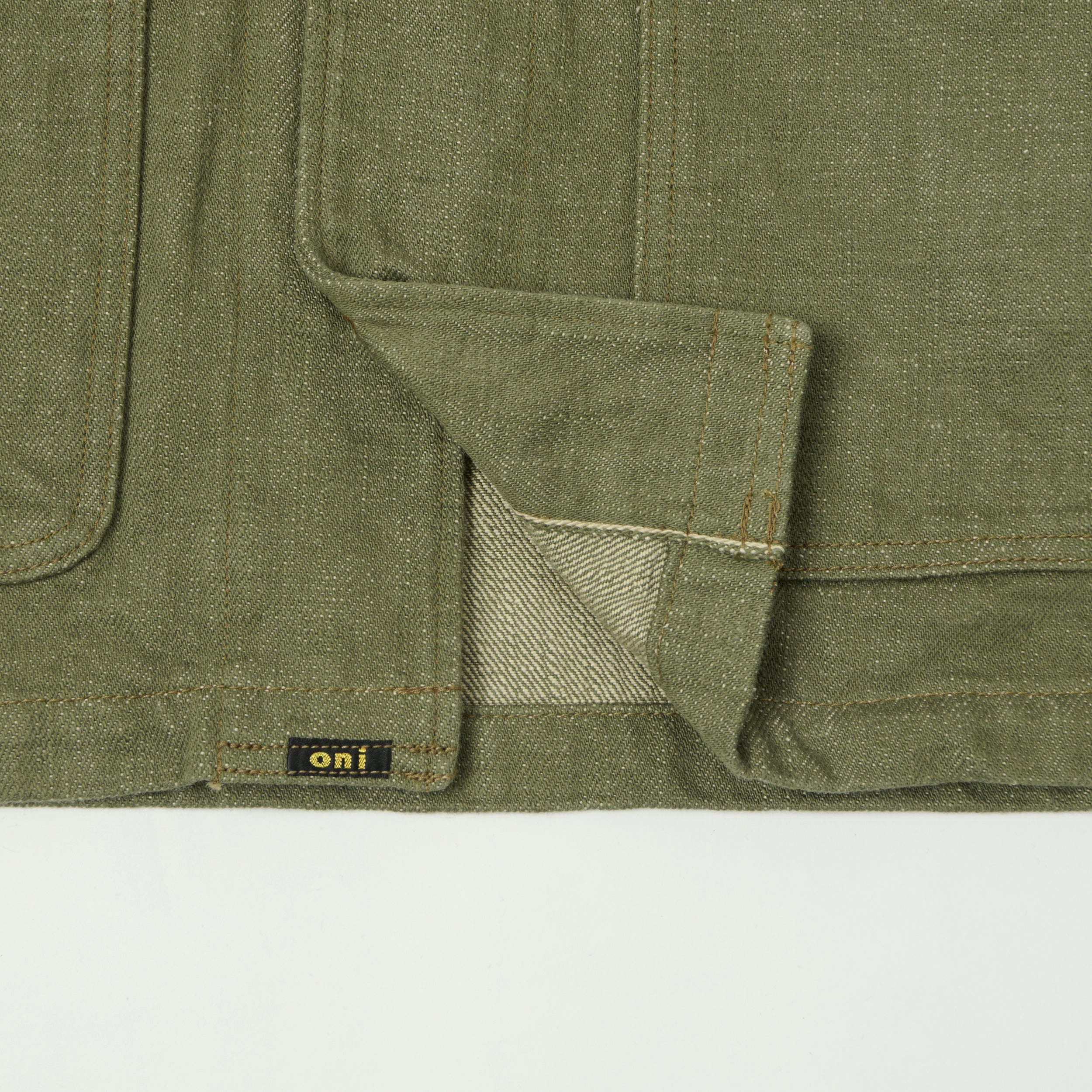 ONI Denim 03502-OLD18 18oz Coverall Jacket - Olive