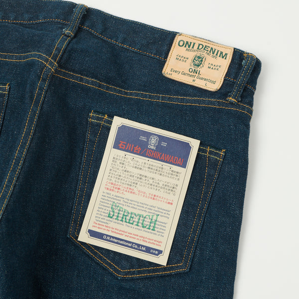 ONI 121S-ISHIKAWADAI 15oz Slim Tapered Stretch Jean - One Wash