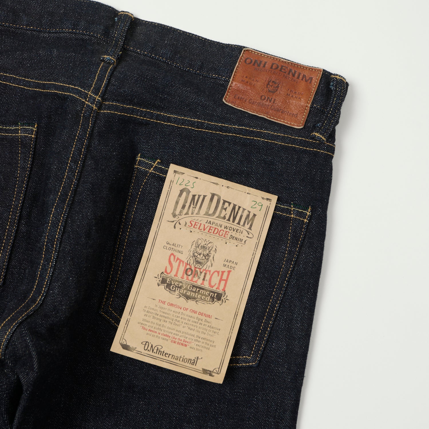 ONI Denim 122S 15oz Stretch Regular Tapered Jean - One Wash