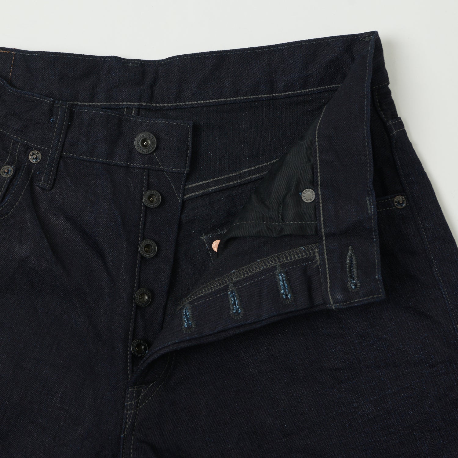 ONI Denim 200-14BLK 14oz Wide Straight Jean - One Wash