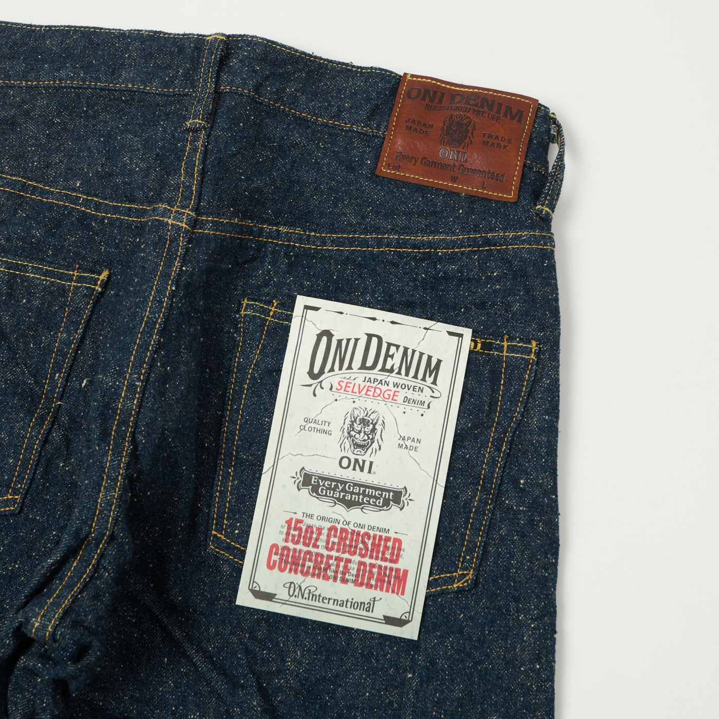 ONI Denim 200-CCD Kabuki 'Crushed Concrete Denim' 15oz Wide Straight Jean - One Wash