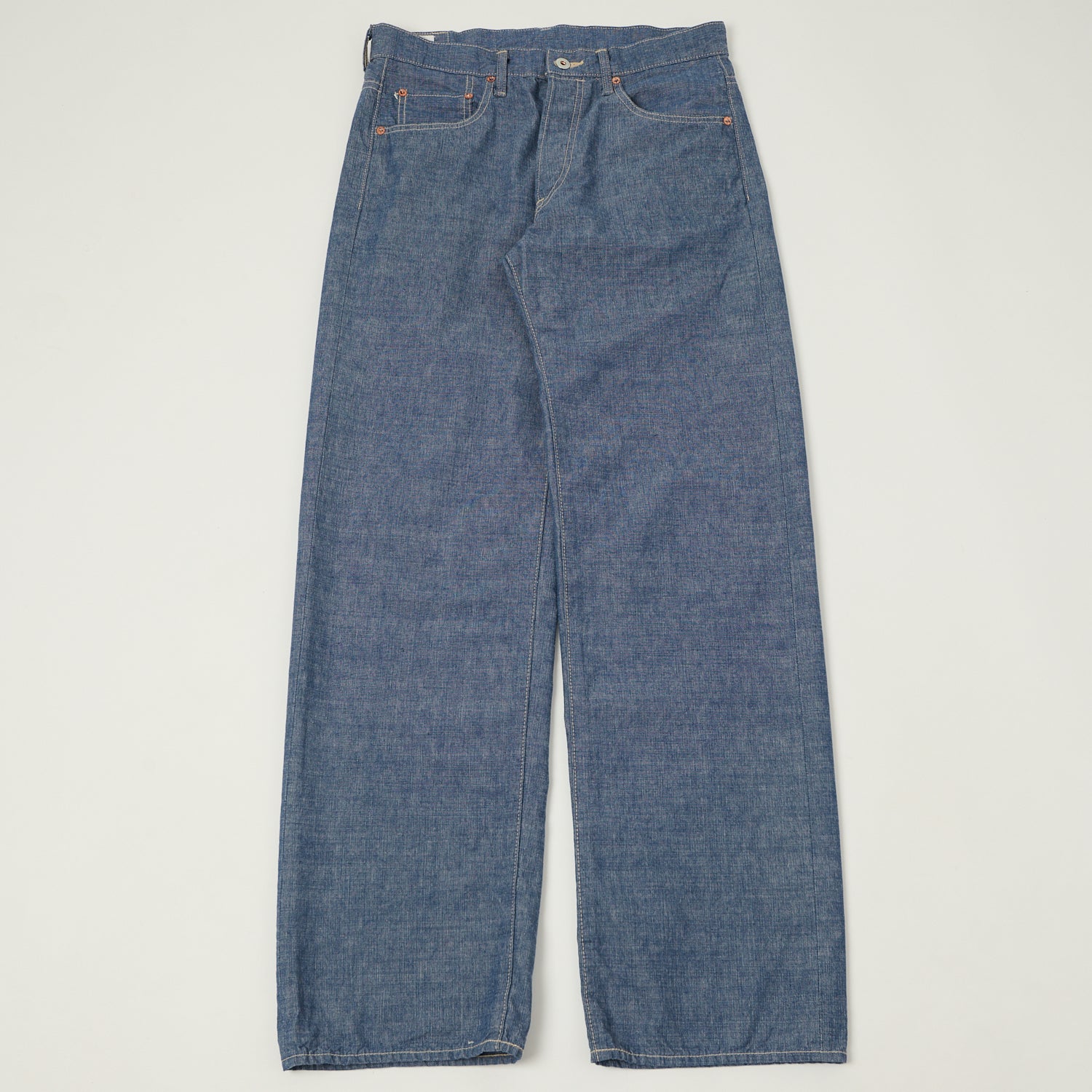 ONI Denim 200-HCSV 8oz Chambray Wide Straight Jean - Blue