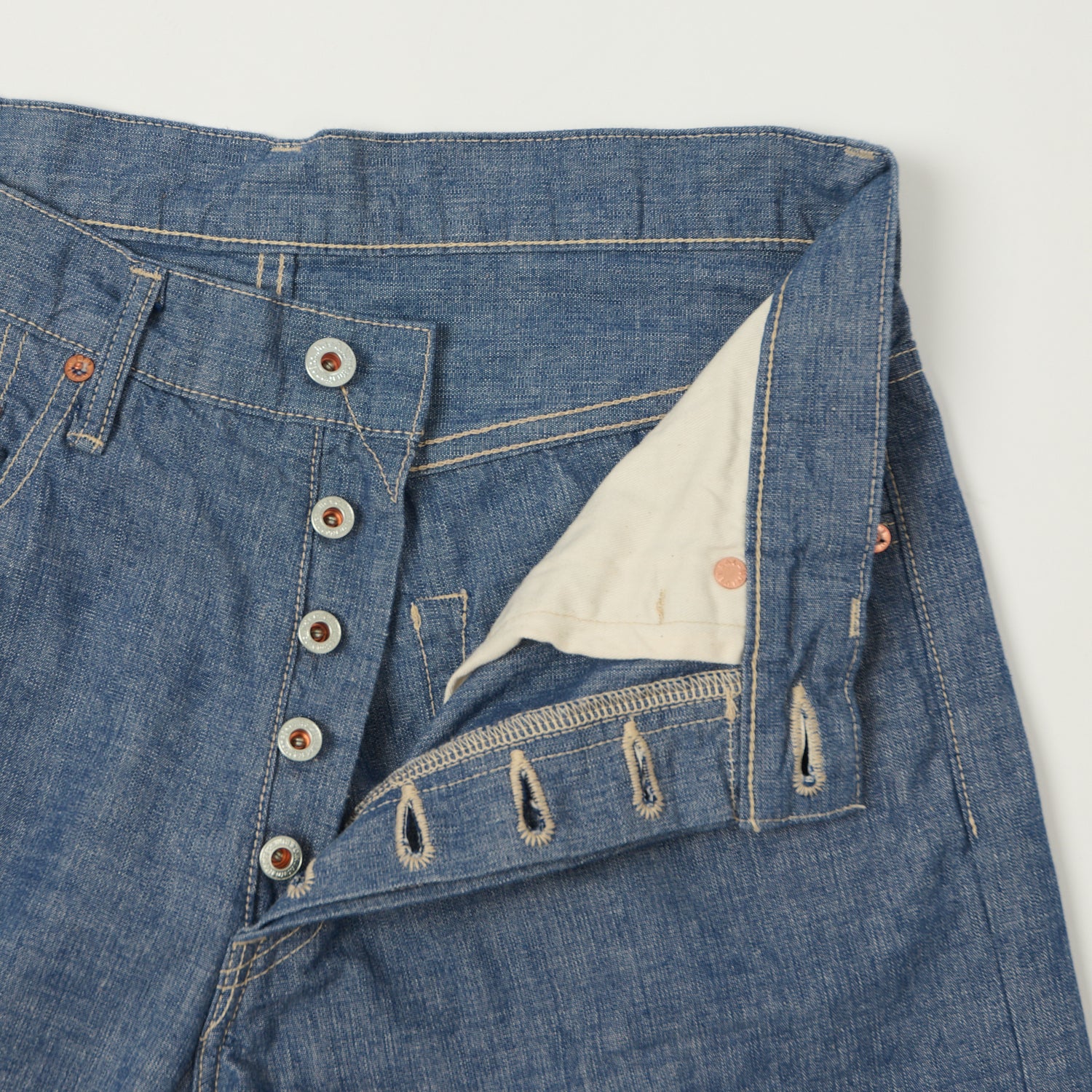 ONI Denim 200-HCSV 8oz Chambray Wide Straight Jean - Blue