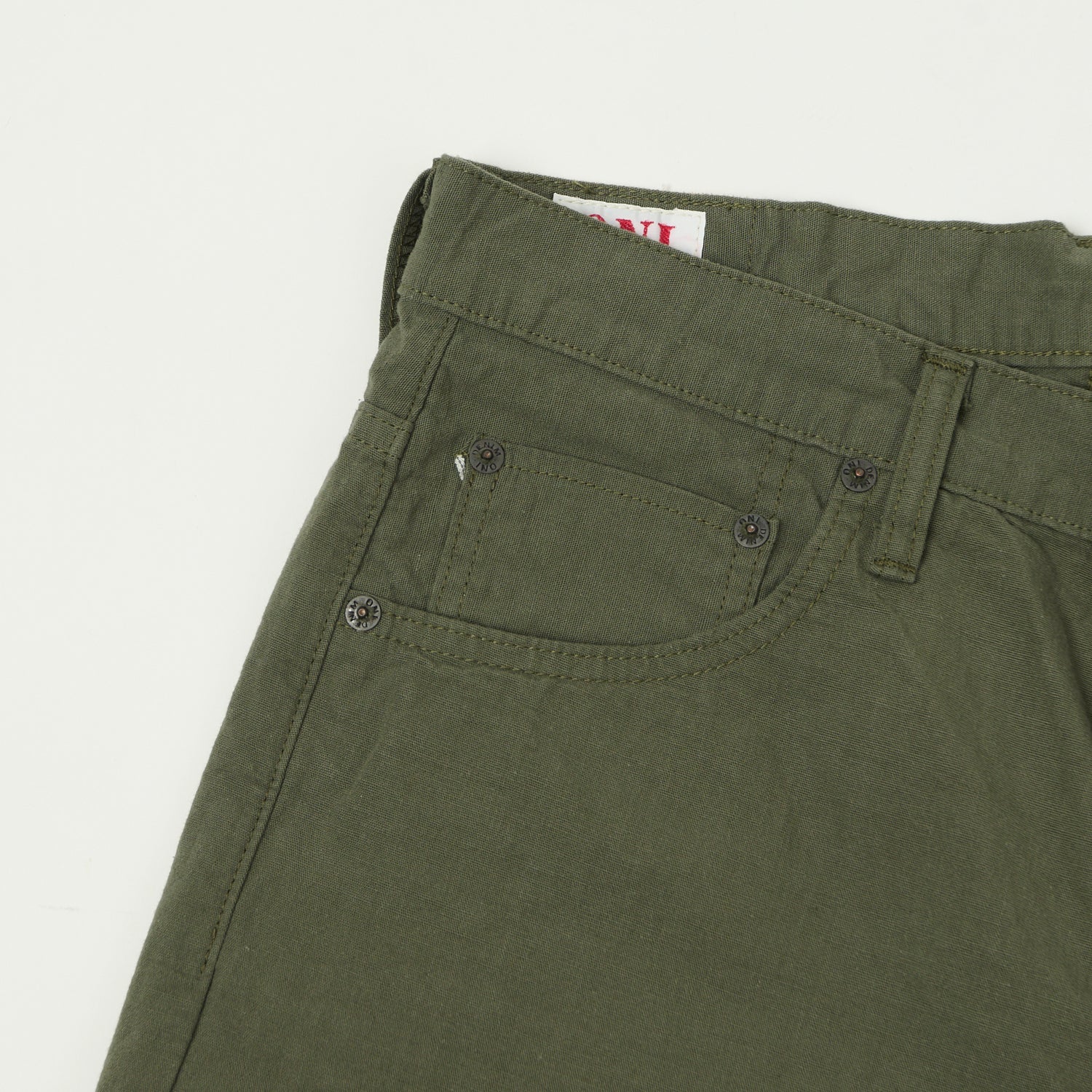 ONI Denim 200-8GG 8oz 'Beta Chambray' Wide Straight Jean - Green Grey
