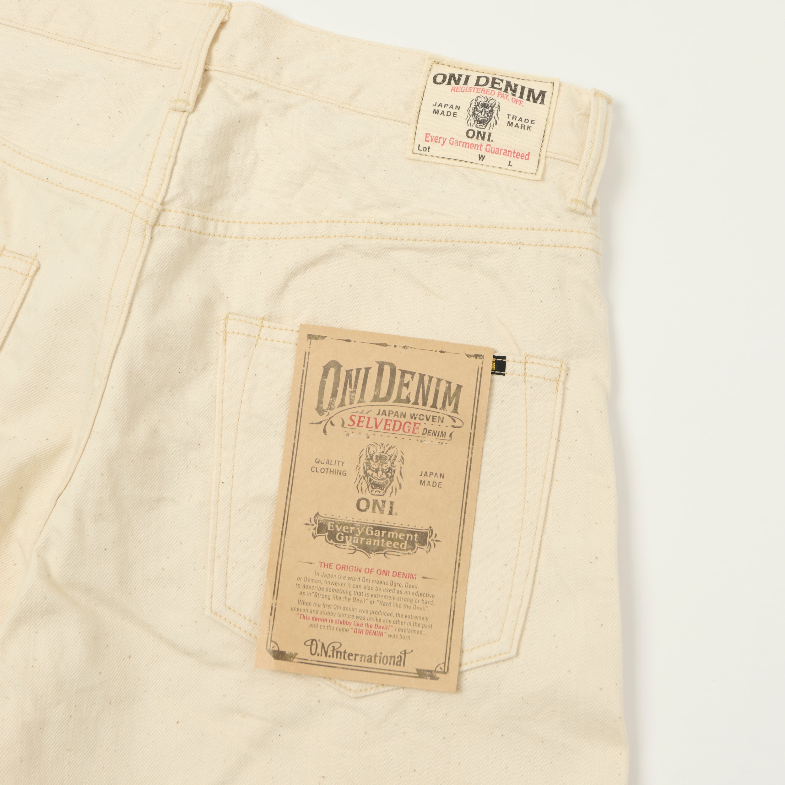 ONI Denim 200-EC 15oz Wide Straight Jean - Ecru