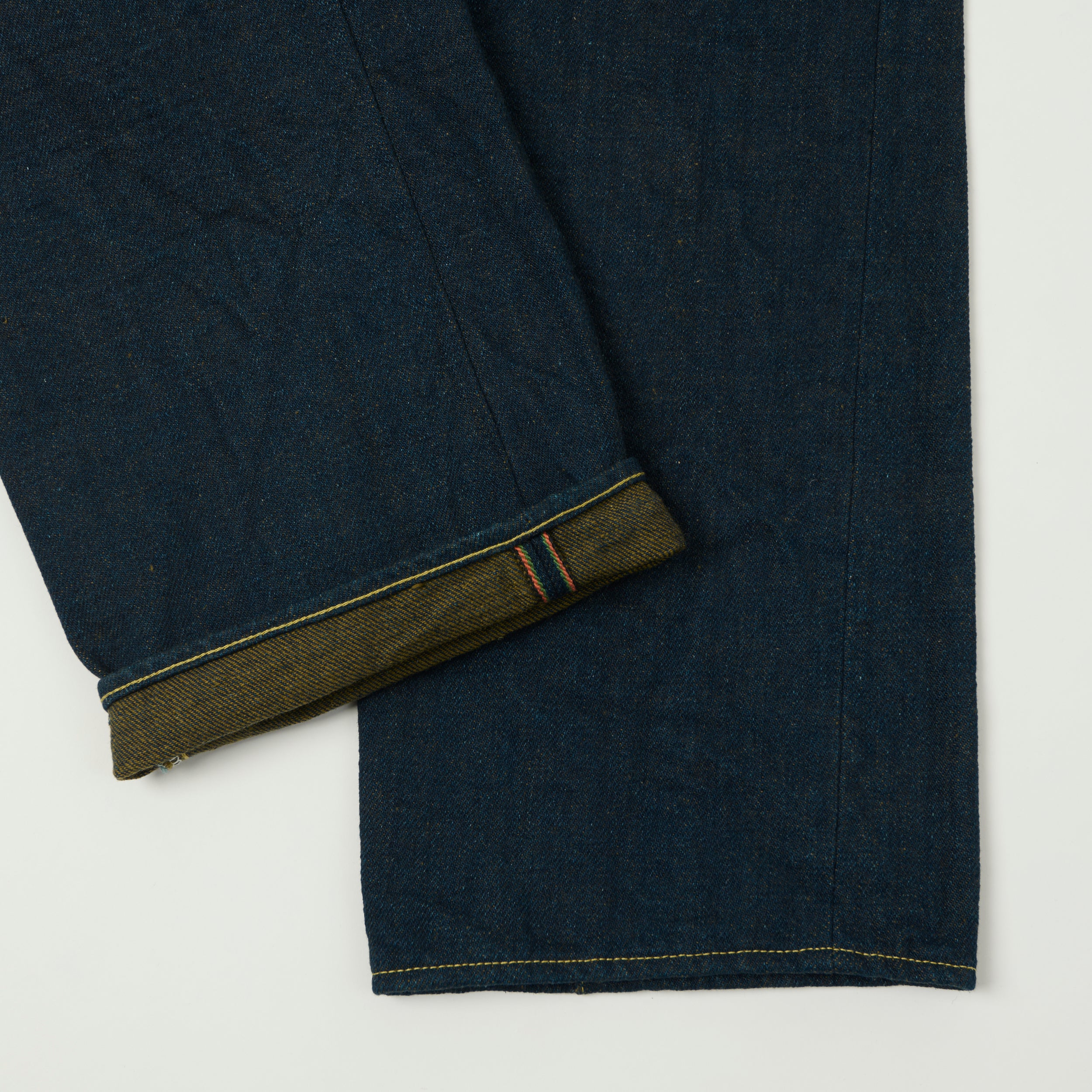 ONI Denim 200ZR-OLV 20oz Olive Weft 'Secret Denim' Wide Straight Jean - One Wash