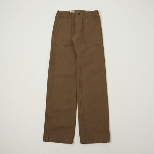 ONI Denim 207HOX-BRK 13oz Sulfur Dyed Canvas Baker Trousers - Brown Khaki