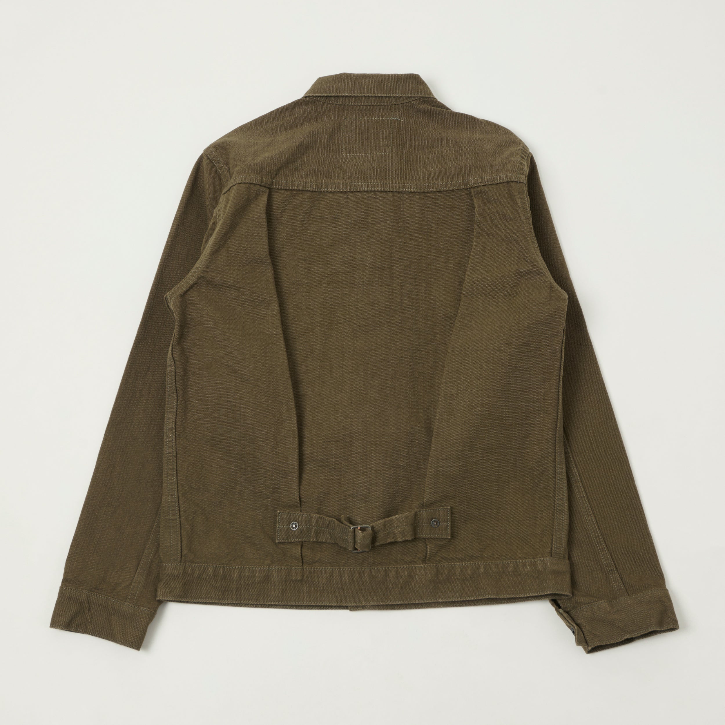 ONI Denim 01507-HOX-BRK 13oz Sulfur Dyed Canvas Type I Denim Jacket - Olive Brown