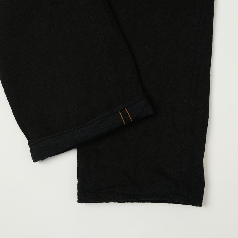 ONI 222-CCDBKBK 'Crushed Concrete Denim' 15oz Extra Wide Straight Jean - Black