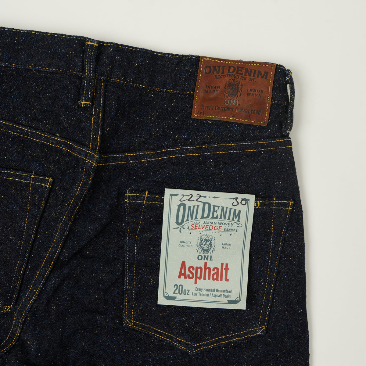 ONI Denim 222 'Asphalt' 20oz Extra Wide Straight Jean - One Wash