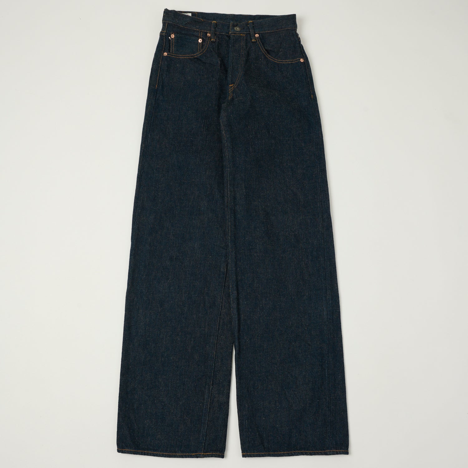 ONI Denim 022-HJS 12oz Drop Needle Wide Straight Jean - One Wash