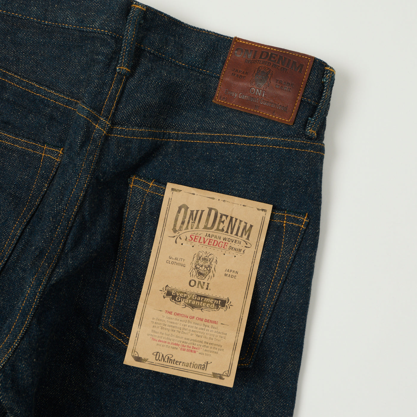 ONI Denim 222ZR-BEG 'Secret Denim' 20oz Extra Wide Straight Jean - One Wash