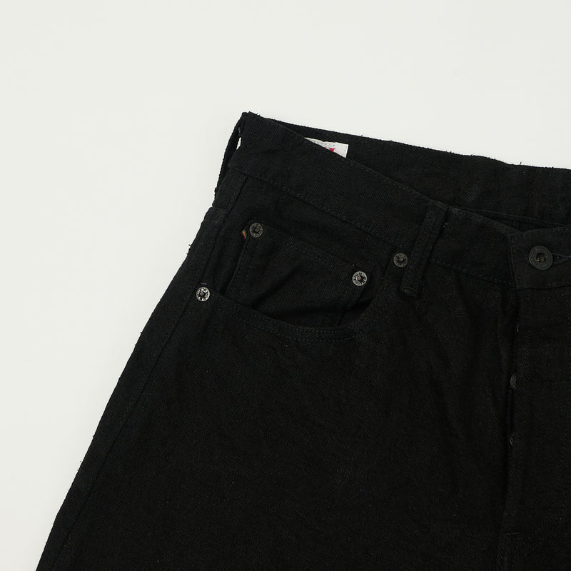 ONI 222-CCDBKBK 'Crushed Concrete Denim' 15oz Extra Wide Straight Jean - Black