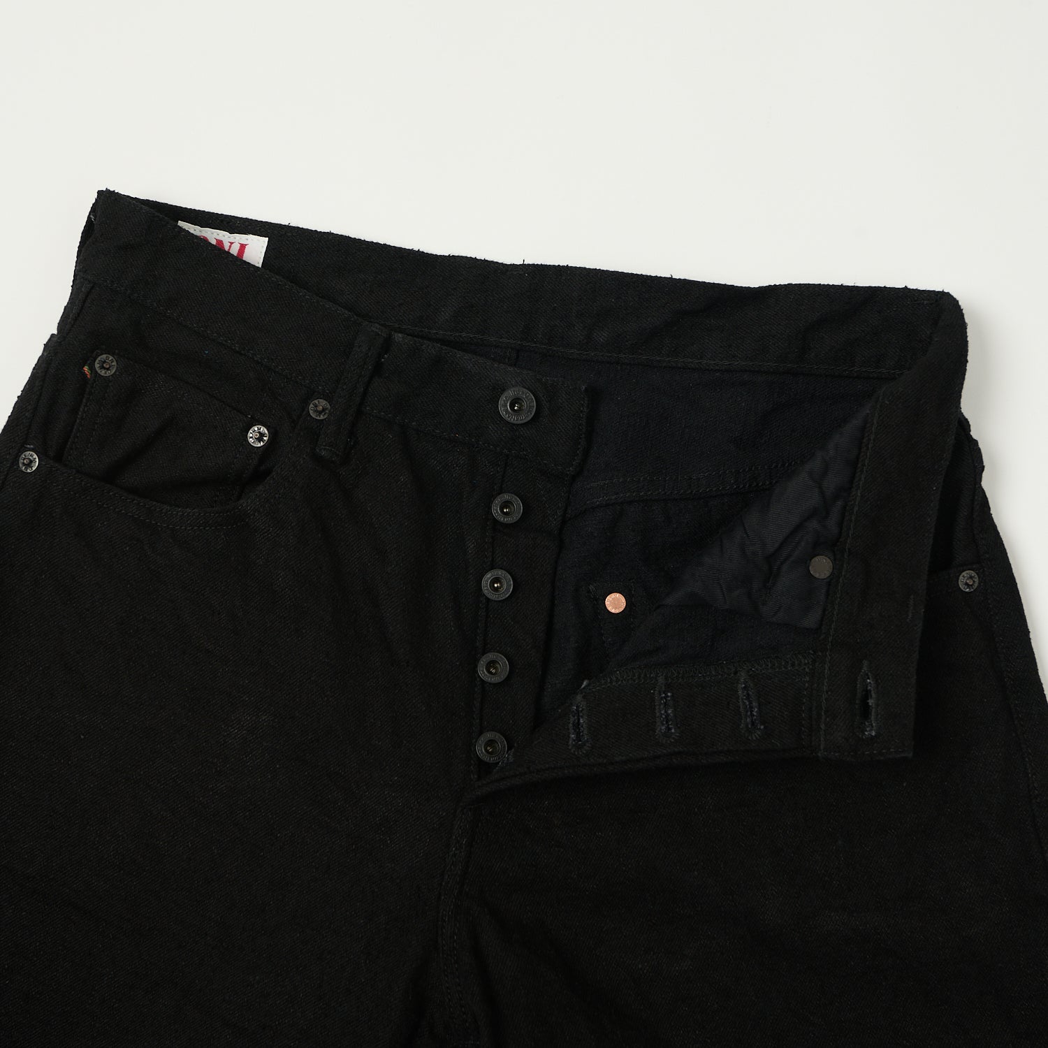 ONI Denim 222-CCDBKBK 'Crushed Concrete Denim' 15oz Extra Wide Straight Jean - Black